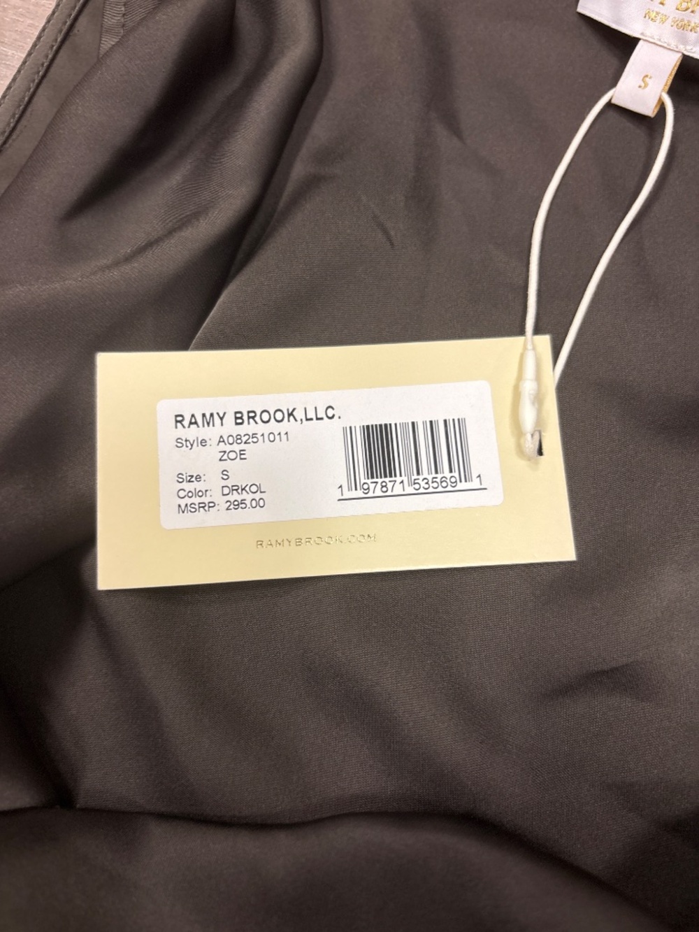 NWT Ramy Brook green satin top - Picture 4 of 7